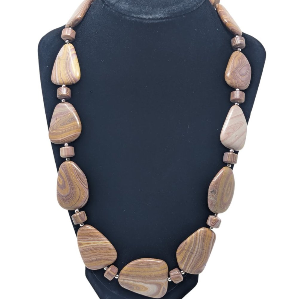 Mine Finds By Jay King Desert Rose Trading Stone Necklace With Sterling Silver View 5